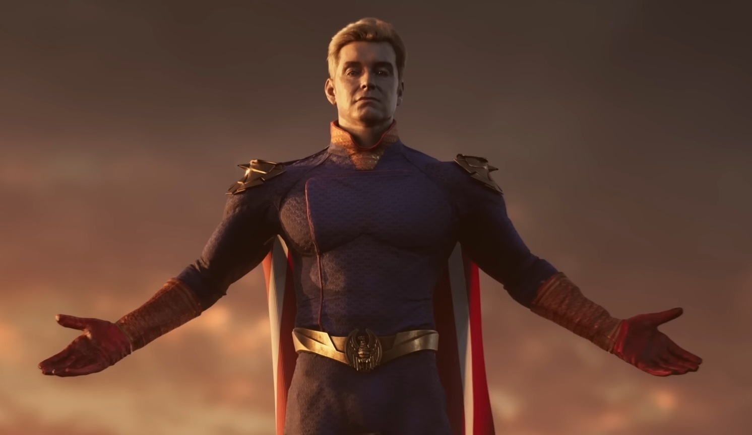 Homelander with arms outstretched